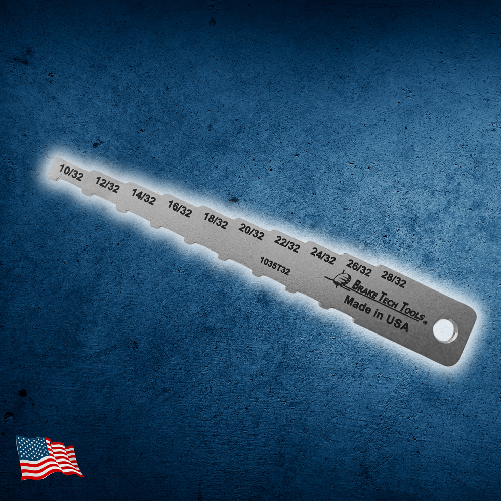 BT-1035T32 Pocket Tech Gauge, Labeled in 32nds – Brake Tech Tools, LLC
