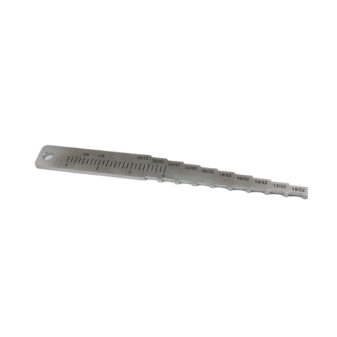 Automotive Tech Ruler Reference Card Brake Tool BT-1034T32R Technician Gauge, Labeled In 32nds With Ruler ...